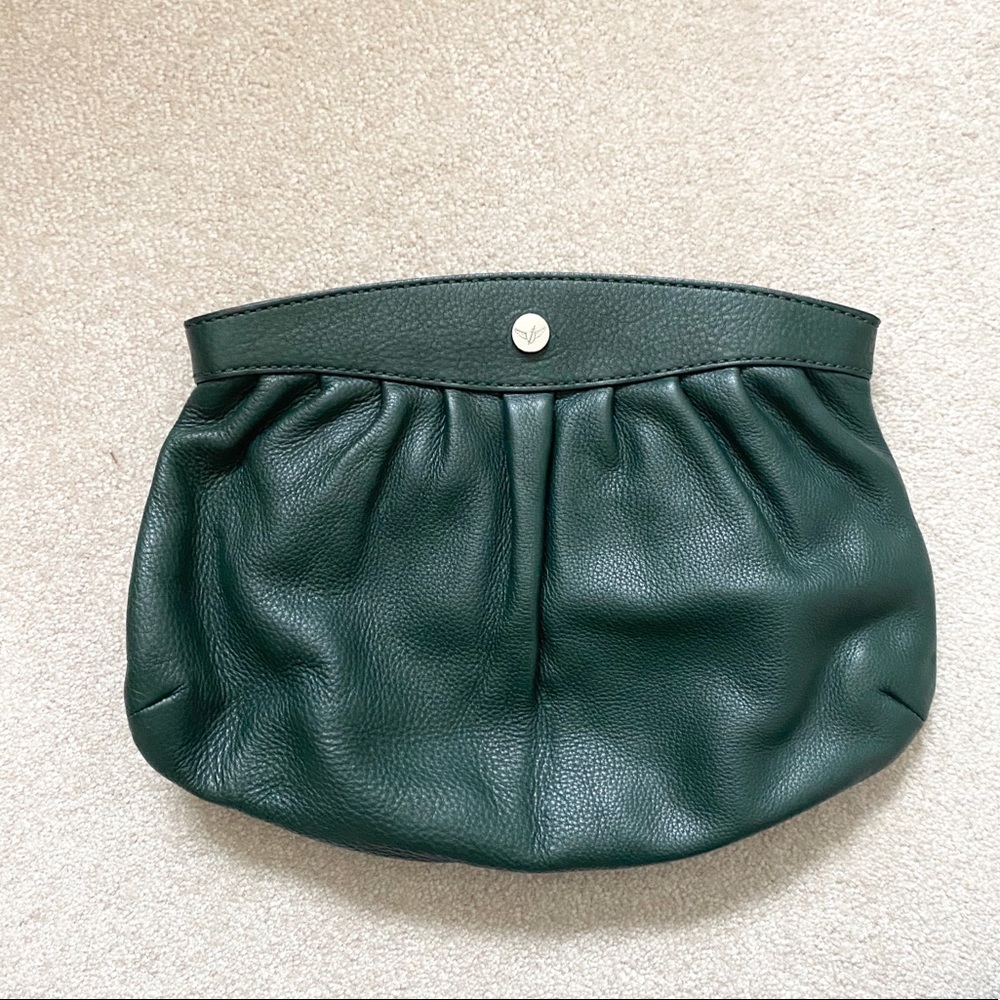 Leonello Borghi Leather Clutch Green